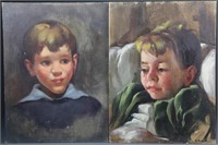 Pair of portraits by Priscilla W. Roberts