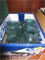 Green Glass Jars