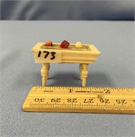 Miniature ivory pool table, approx. 2", circa 1860