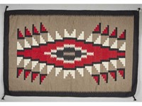 Navajo Native American Indian Red Medallion Rug
