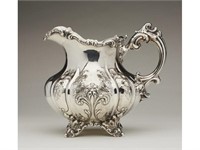 Theodore B Starr Repousse Sterling Silver Pitcher