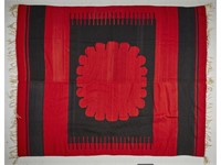 Old Rio Grande Indian Hand Woven Red Blanket