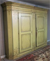 IMPRESSIVE 19THC. FRENCH PAINT DECORATED CABINET