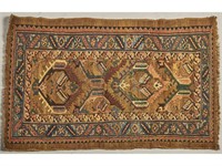 Old Caucasian Design Handmade Oriental Rug