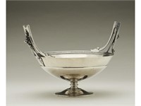 Pair of 19C American Sterling Silver Tazzas