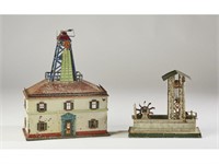 GBN German 19C Tin Windmill, Waterwheel Beach Toy