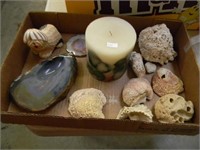 VINTAGE SHELLS, GEODE ROCK SLICE, SHEEPDOG