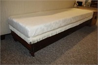 Victorian 1850's Pine Day Bed on brass casters