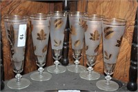 Frosted Footed Champagne Flutes with