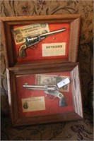 Pistol Replicas in Shadow Box Frames with