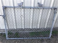 Metal Gate with TWO Dog Finials!!!