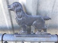 Metal Gate with TWO Dog Finials!!!