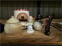 Honey jar, Duck planter, Figurines