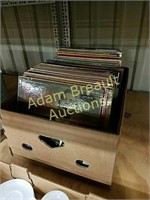 Large box assorted vinyl records