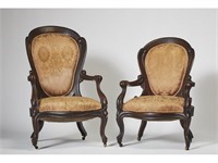 John Henry Belter 19C Laminated Rosewood Chairs