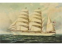 D. Tayler American Maritime Painting Sailing Ship