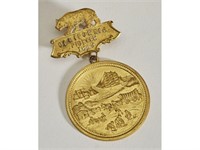 California Pioneer 1849 Gilt 19C Gold Mine Medal