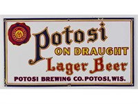 Old Potosi Lager Beer Porcelain Advertising Sign