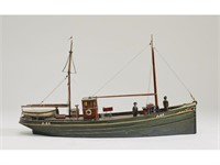 Long Island New York 19C Bunker Boat Ship Model