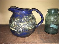 Art pottery ball pitcher