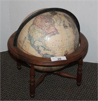 12" Desk Globe in Wooden Stand