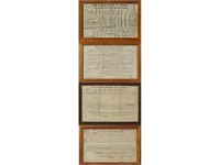 Four signed 19th Century Presidential Land Grants