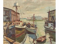 Russ Webster (Am. 1904-1984) Gloucester Painting