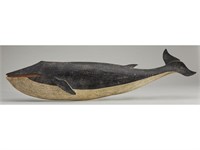 Clark G. Voorhees Carved and Painted Wood Whale