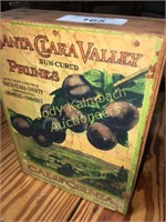 Vintage Santa Clara valley prunes wood crate