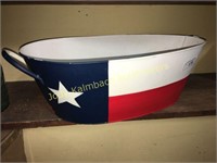 Texas flag tin beverage tub
