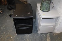 2pc Black/White File Cabinets