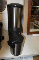 3pc Stainless Trash Cans