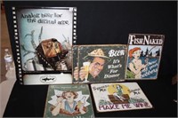 Choice on 6 Reproduction Metal Signs