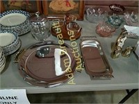 Four pieces assorted serveware