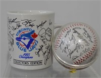 Blue Jays Collector's Mug & Ball - Signed
