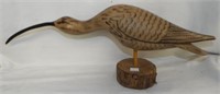 Large Bob Lee Hand Carved And Painted Bird Nodder