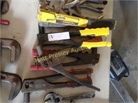 LOT OF RIVETERS AND STAPLER