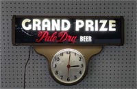 1950's Grand Prize Pale Dry Beer Wall Clock