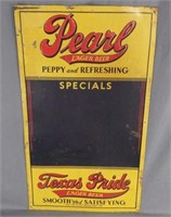1936 Pearl Beer - Texas Pride Beer Tin Sign