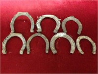 7 Vintage Steel Horse Shoes