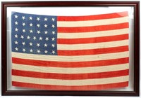 FRAMED 37 STAR SILK US FLAG