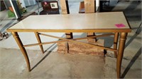 Metal Sofa Table w/ stone inlay