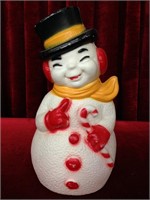 Vintage 13" Illuminable Snowman Figure