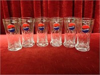 6 Pepsi Glasses by Rasto Germany