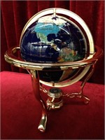 8" Genstone Globe on Brass Axis