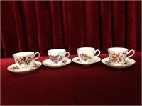 4 Collector Tea Cup & Saucer Sets