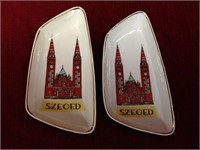 2 Szeged Collector Dishes