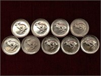 9 - 1967 Canada 5¢ Coins