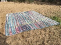 Large braided area rug approx 10x14'