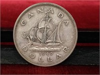 1949 Canada One Dollar Silver Coin